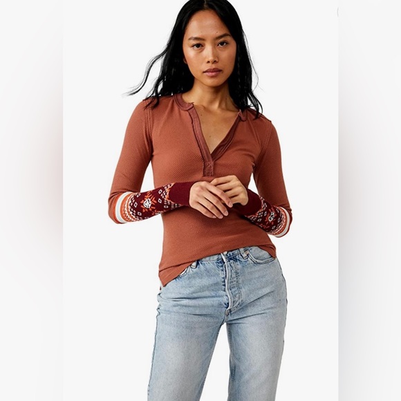 Free People Tops - Free People Women's Mikah Layering Cuff Shirt